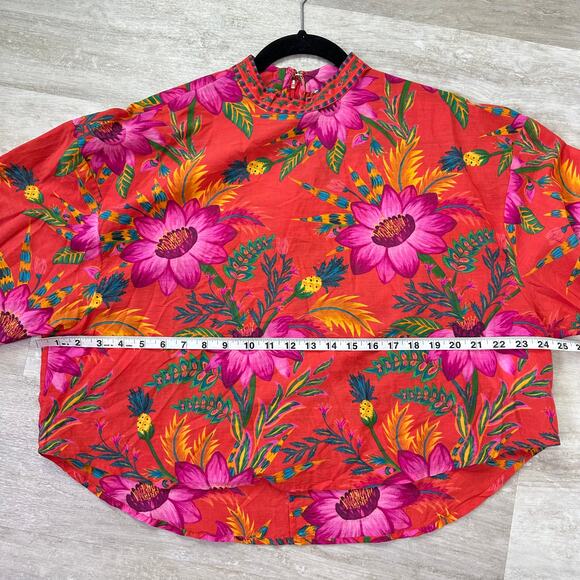 Farm Rio Floral Pineapple Print blouse - Picture 6 of 7